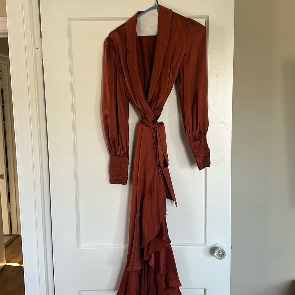 Zimmerman Silk Wrap Dress Midi